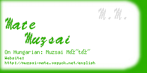 mate muzsai business card